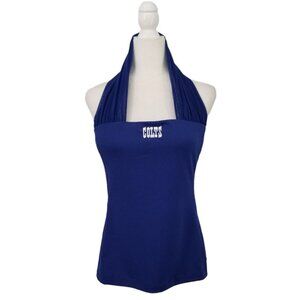Indianapolis Colts Halter Top Blue Womens Large SPORTY SEXY CHIC NWT